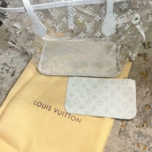 White & clear tote bag